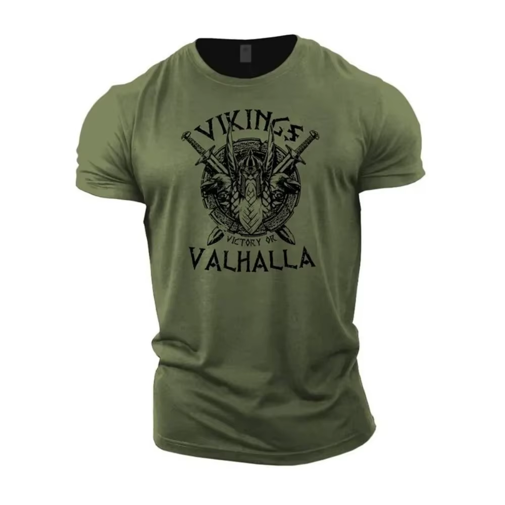T-shirt col rond pour hommes, respirant et confortable, à la mode, pour entraînement musculaire, let