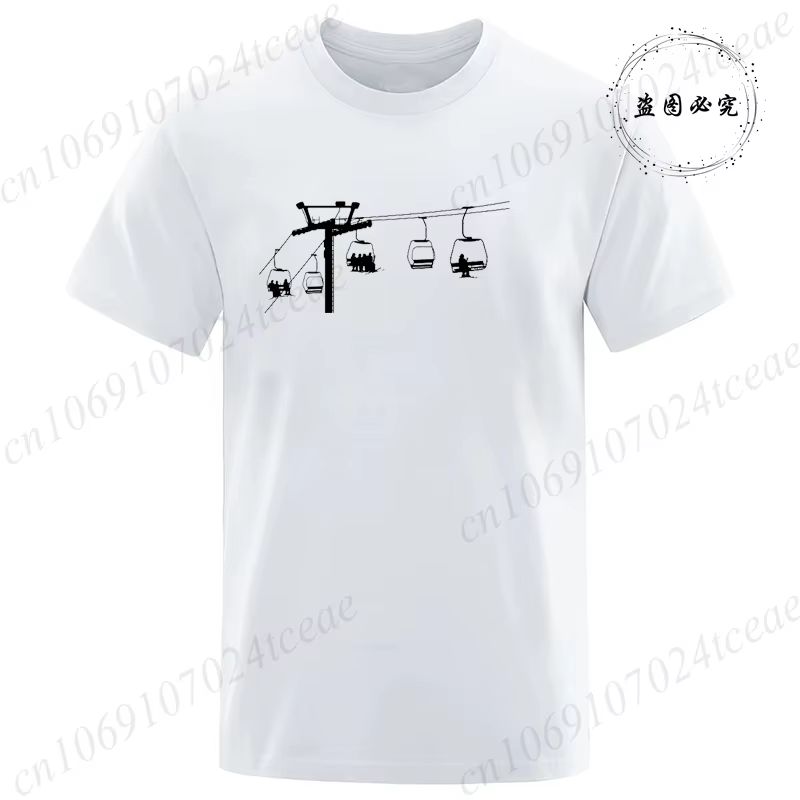 Nouveau Ski ascenseur T-Shirt hommes dames unisexe Ski cadeau Sports extrêmes t-shirts ski décontrac