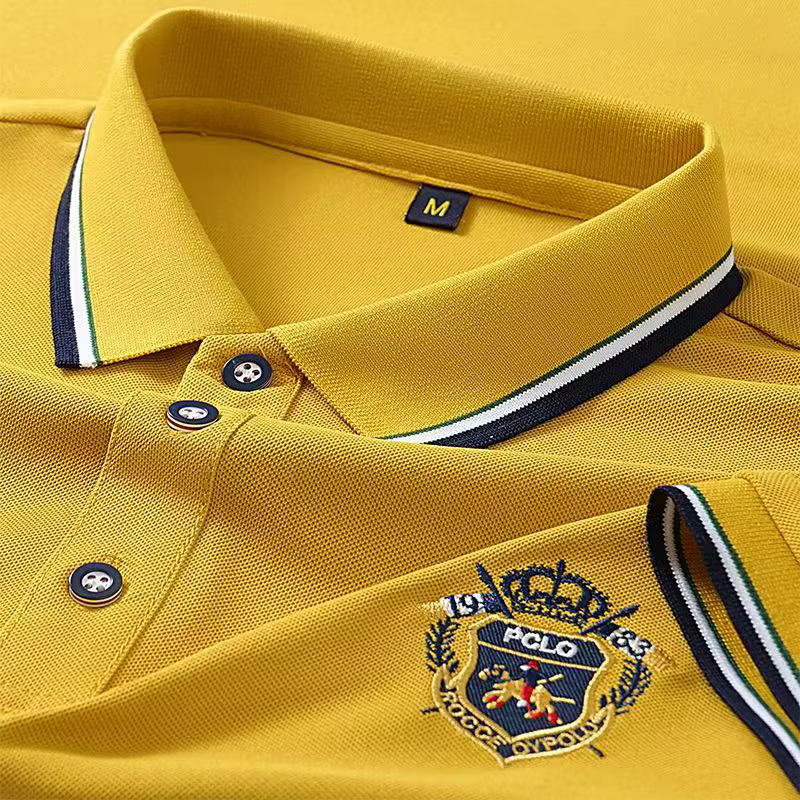 Polo brodé d'été pour hommes, T-Shirt à manches courtes, Design à revers, respirant, léger, Streetwe
