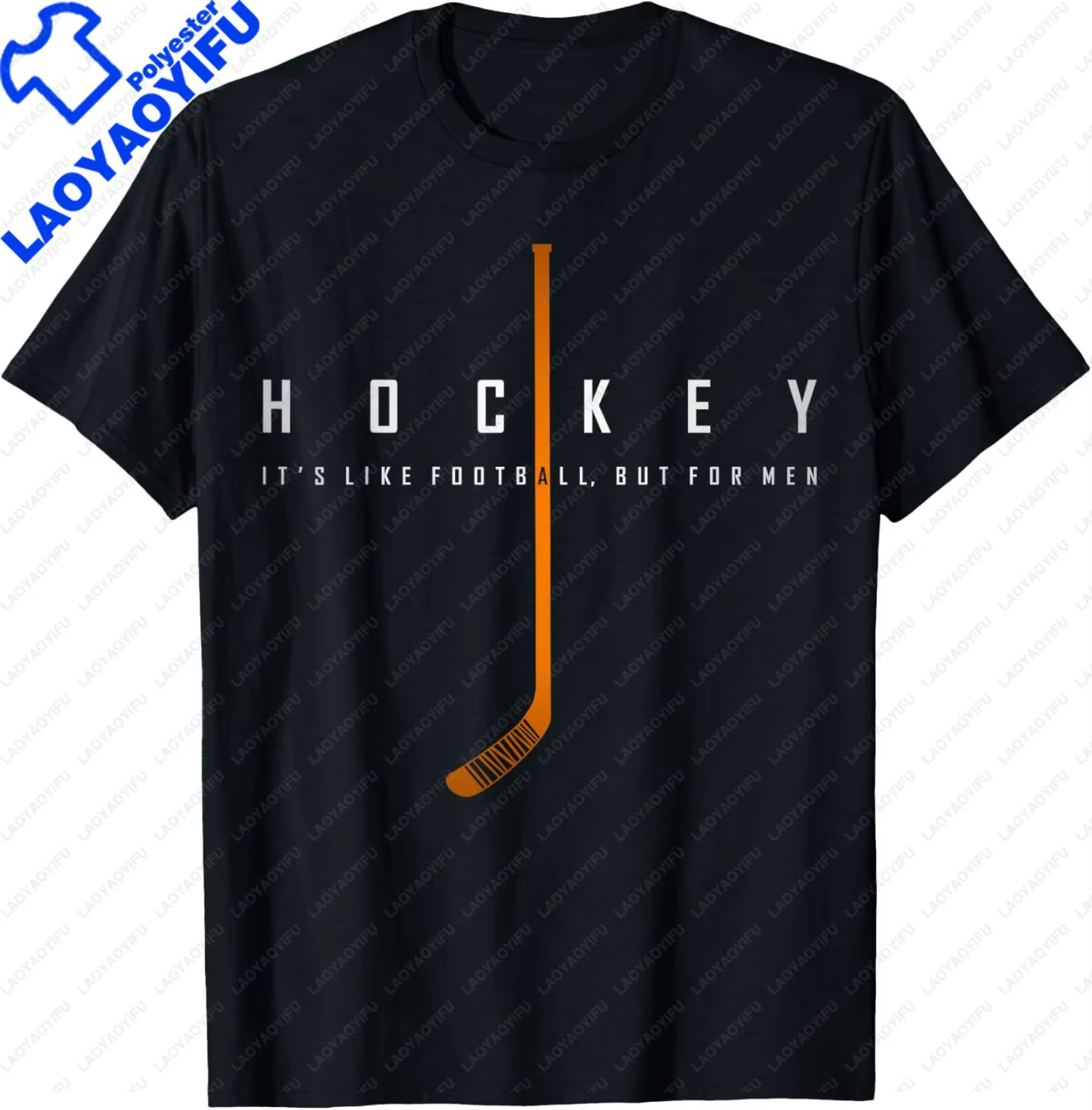 T-Shirt de hockey sur glace vintage pour homme, cool, c'est comme le football, mais amusant, streetw