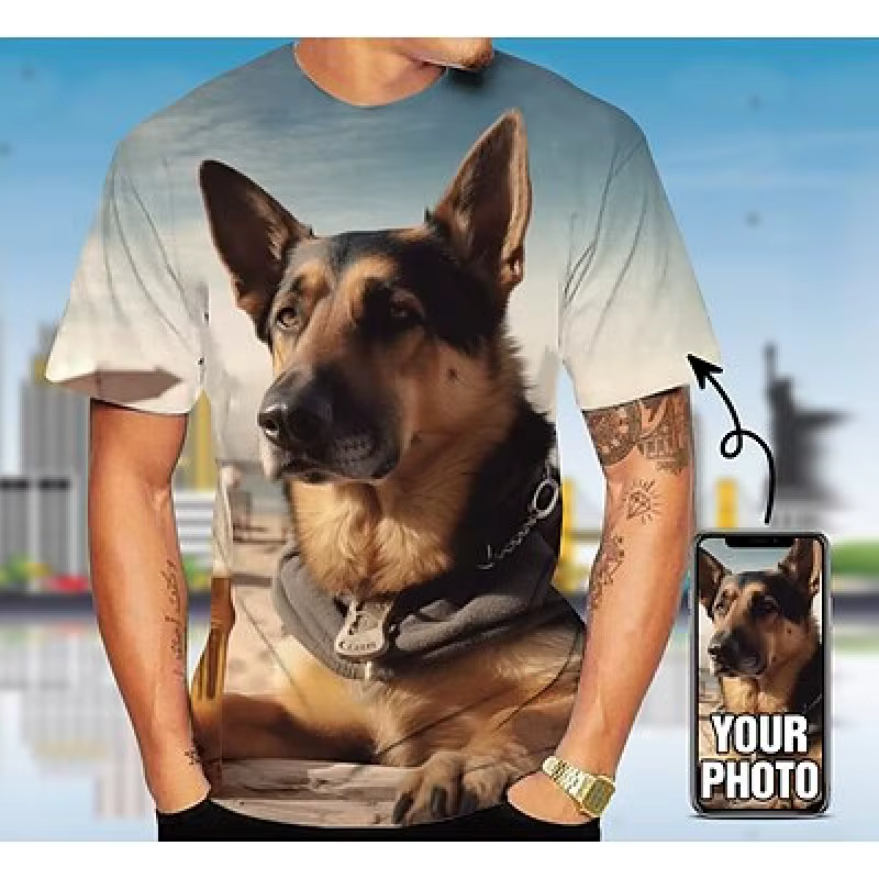 T-shirt personnalisé pour hommes, concevez votre photo, t-shirt personnalisé imprimé en 3d partout, 
