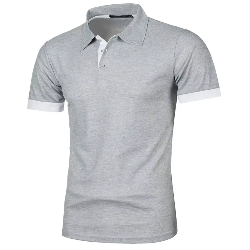 Polo à manches courtes pour hommes, couleur unie, Streetwear, t-shirts légers à revers pour hommes,