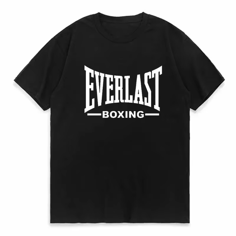 T-shirt avec logo EVERLAST BOXING et T-shirt d'été imprimé à col rond pour femmes, haut de mode stre