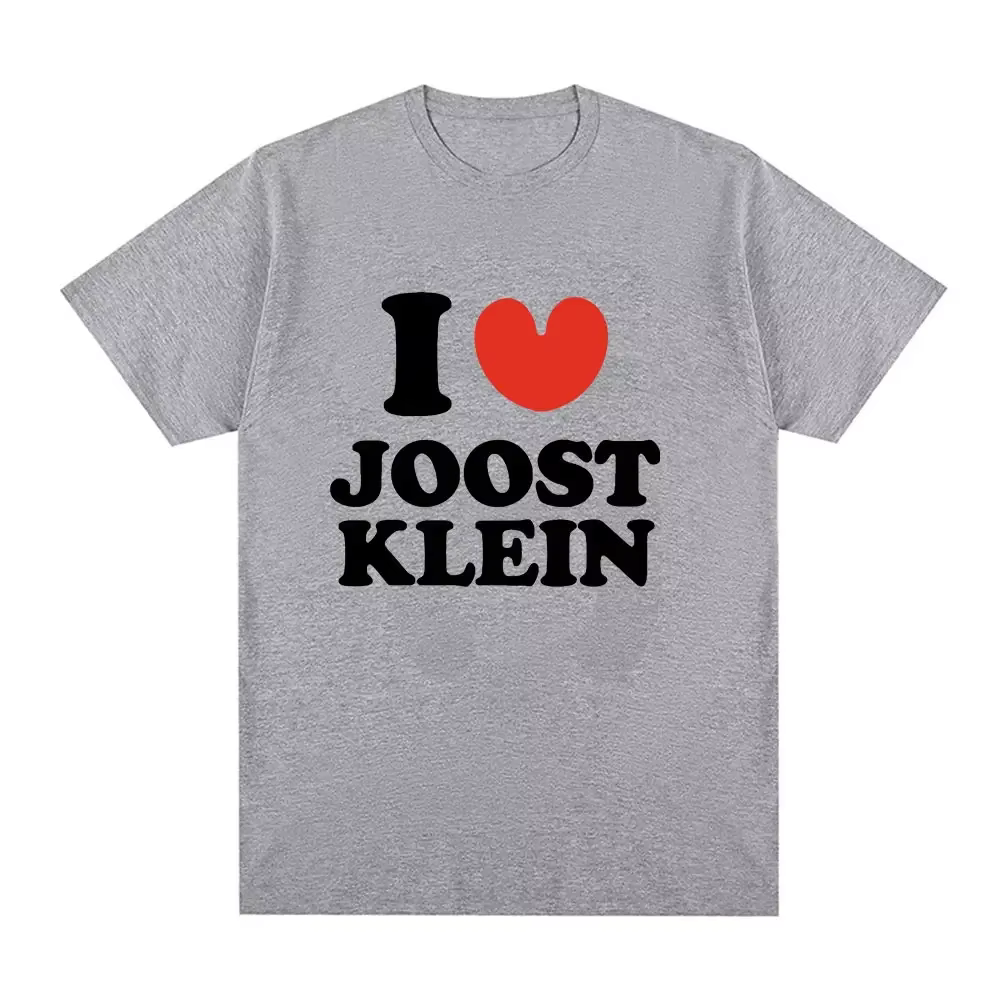 J'aime Joost Klein T-shirt hommes femmes mode Hip Hop Vintage T-shirt 100% coton col rond manches co