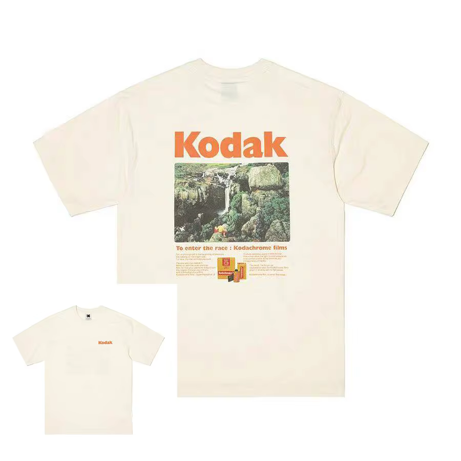 T-shirt d'été pour homme Ko Cheng en coton 100 % avec imprimé film, coupe ample à manches courtes, i