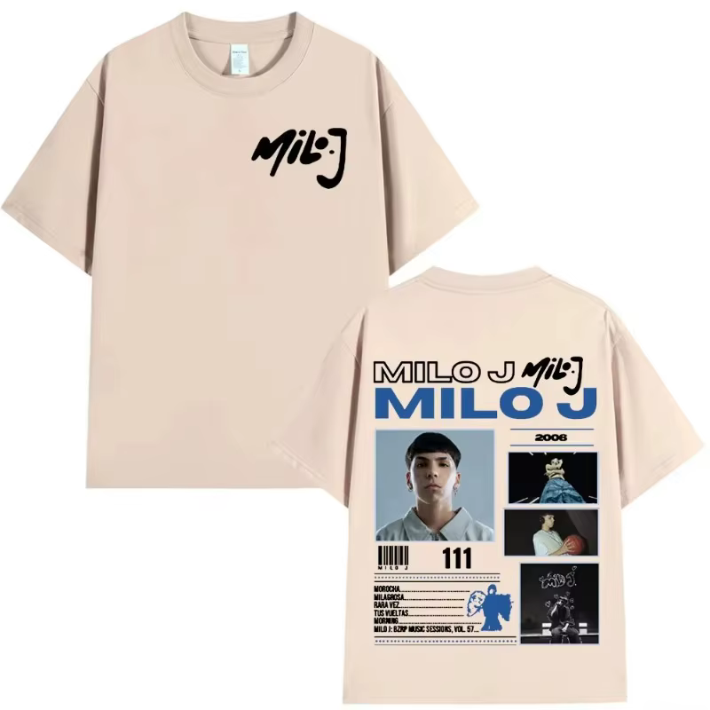 T-shirt de l'album Rapper Milo J 111 166, T-shirt unisexe tendance Hip Hop, T-shirt décontracté en p