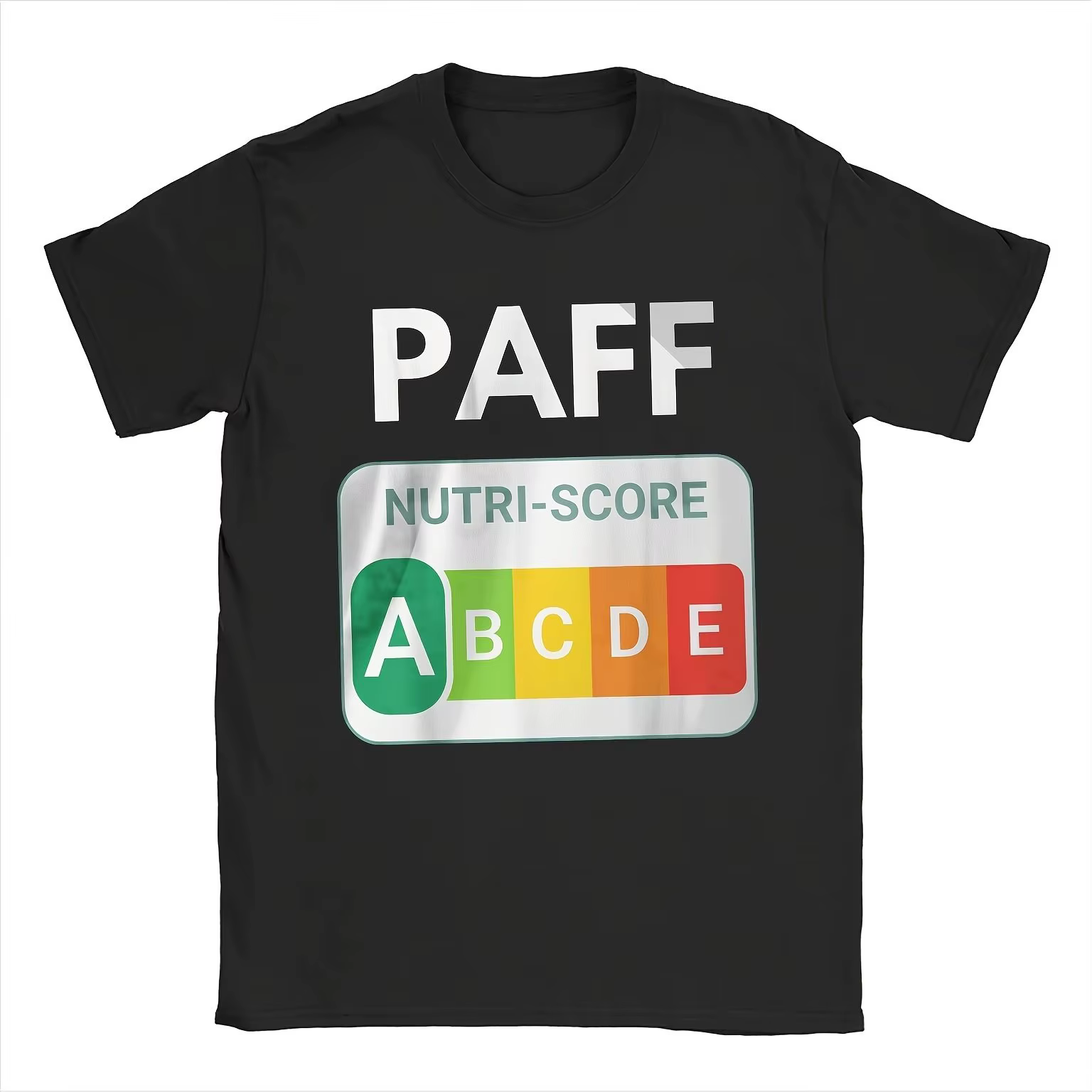 T-shirt humoristique à motifs pour hommes, haut ample décontracté PAFF Nutriscore, chemises streetwe