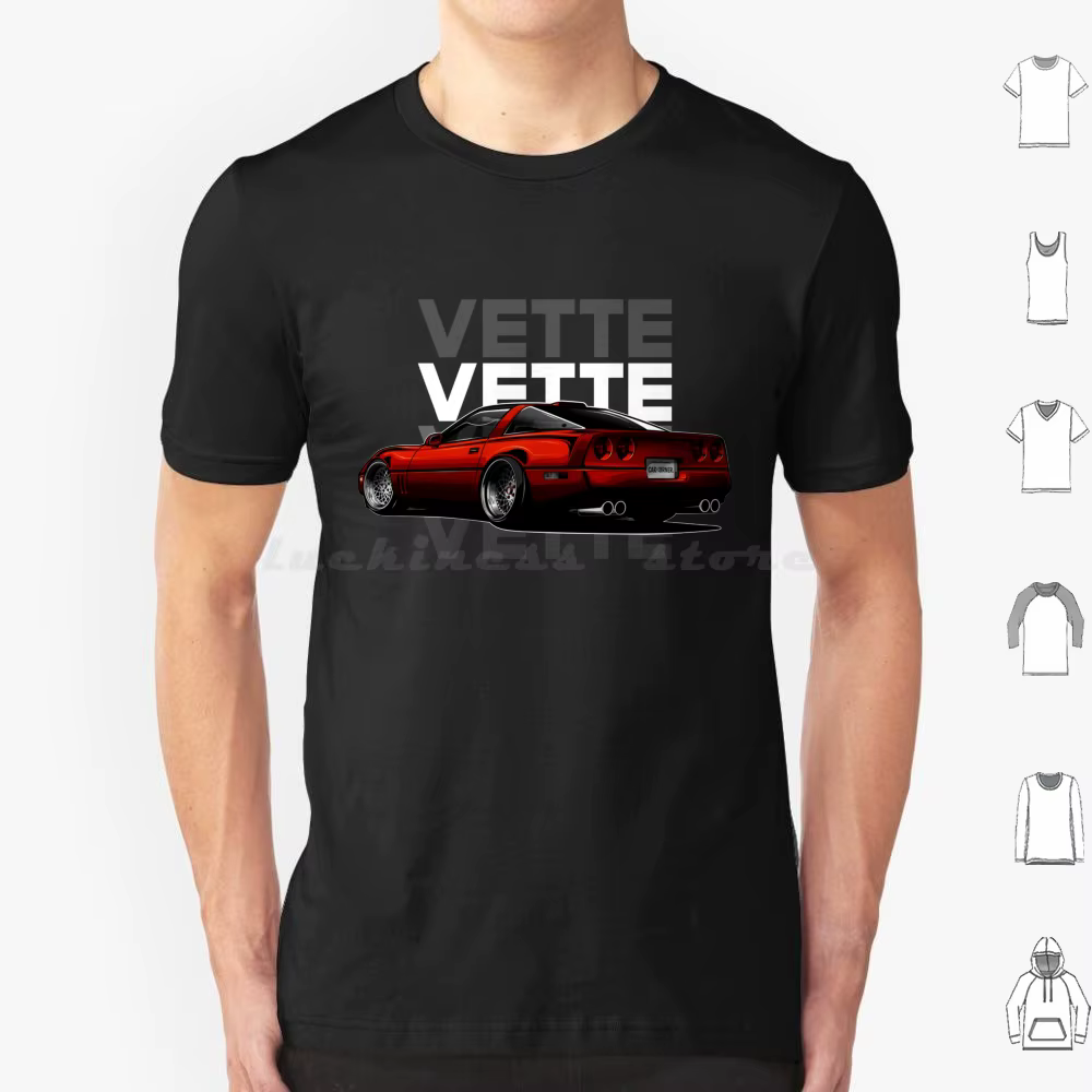 Chevy Vette C4-Carcorner t-shirt coton hommes femmes bricolage impression Corvette C4 Chevy Vette Gm