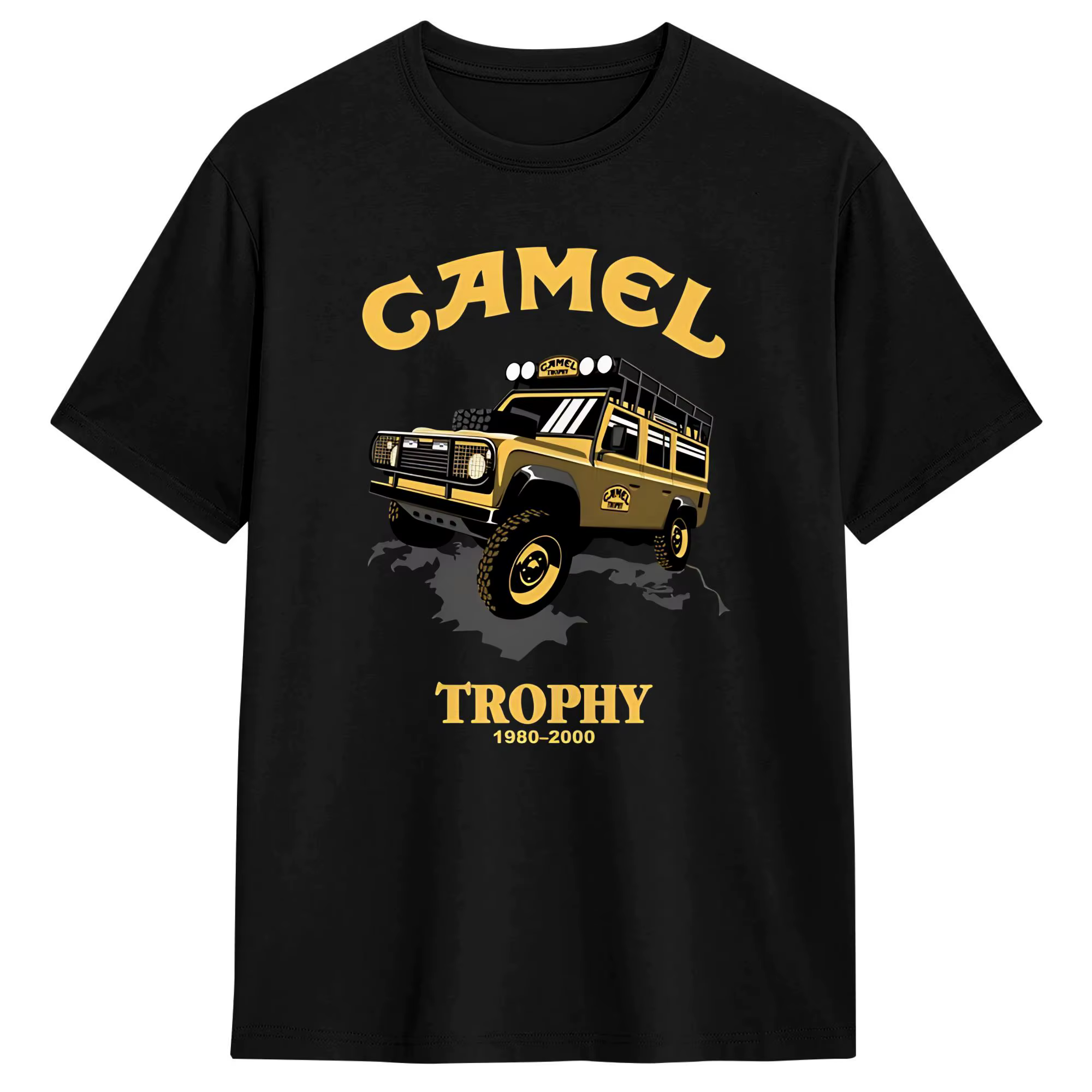 T-shirt Overland Car pour homme, en coton, col rond, manches courtes, style Harajuku, Vintage, pour 