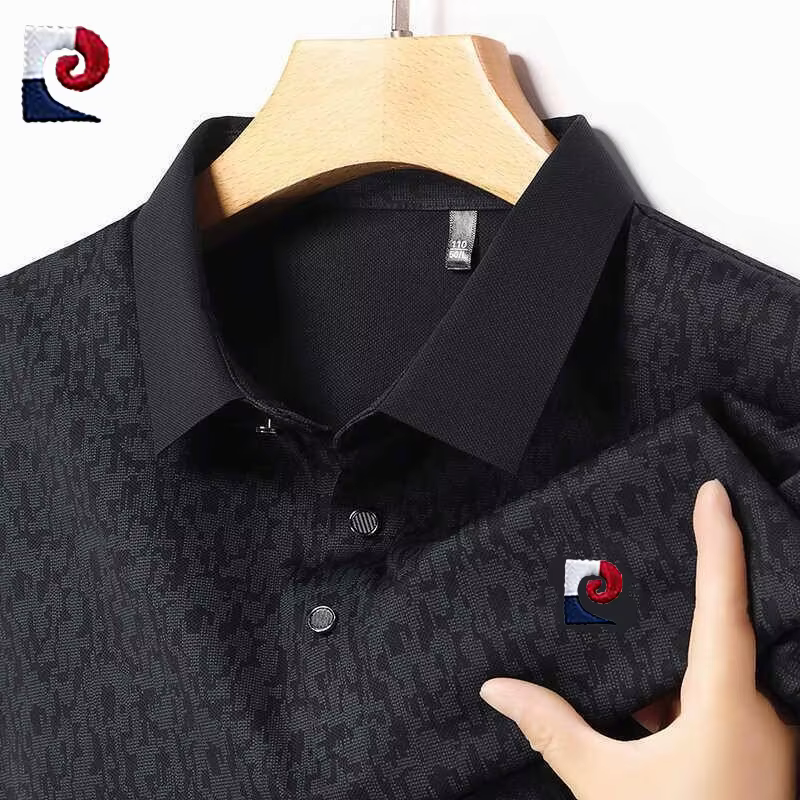 PIERRE CARDIN nouvel été haute qualité Camouflage à manches courtes Polo hommes mode et décontracté 