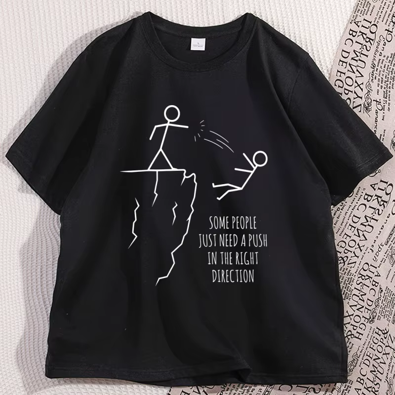 T-shirt humoristique « Certains ont besoin d'un coup de pouce dans la bonne direction » – T-shirt gr