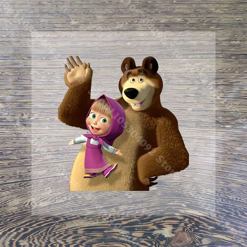 T-shirts à manches courtes pour enfants Mashas and The Bears, imprimé personnage de dessin animé, en