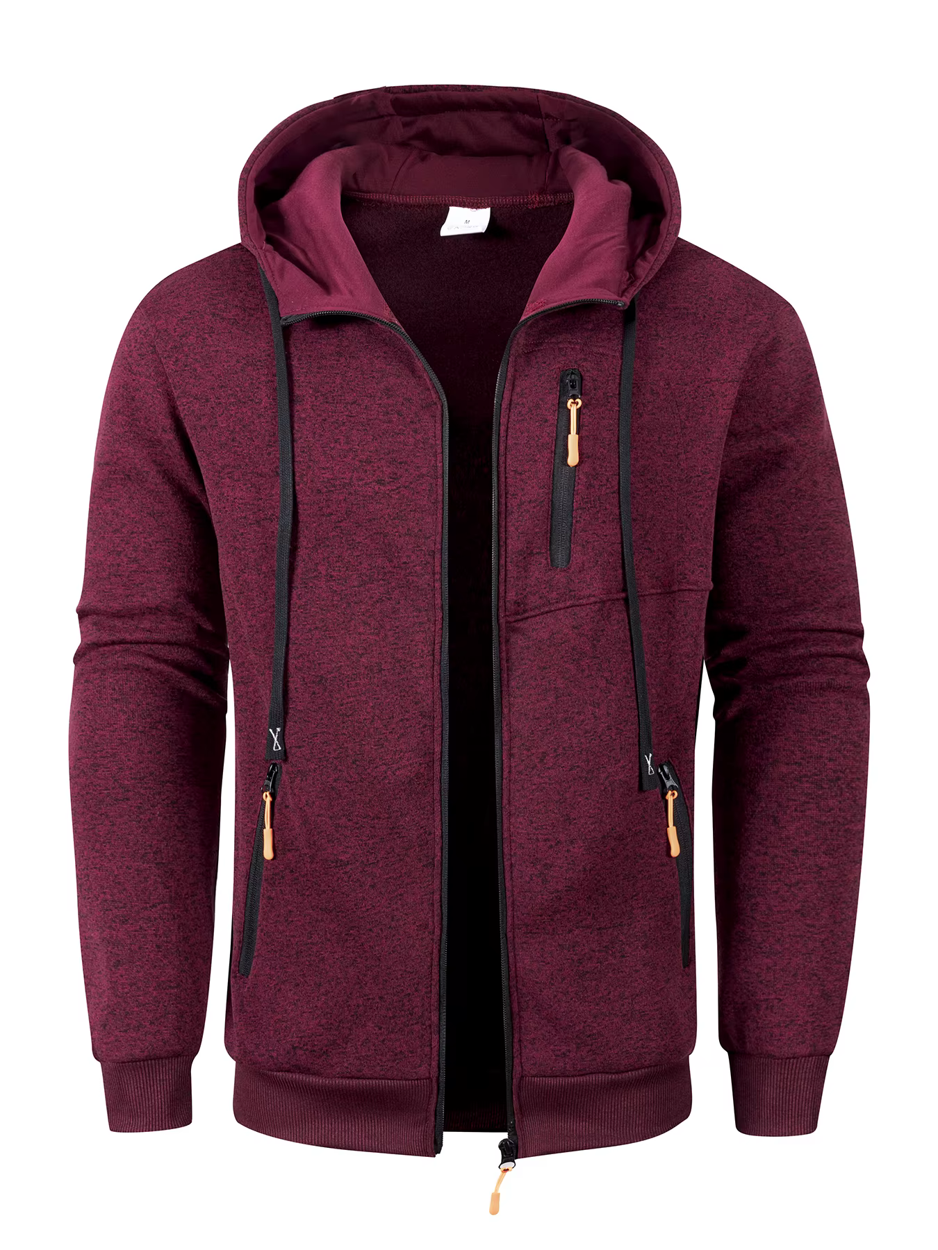 Sweat-shirt à manches longues pour hommes, fermeture éclair, surdimensionné, chaud, manteau, survête