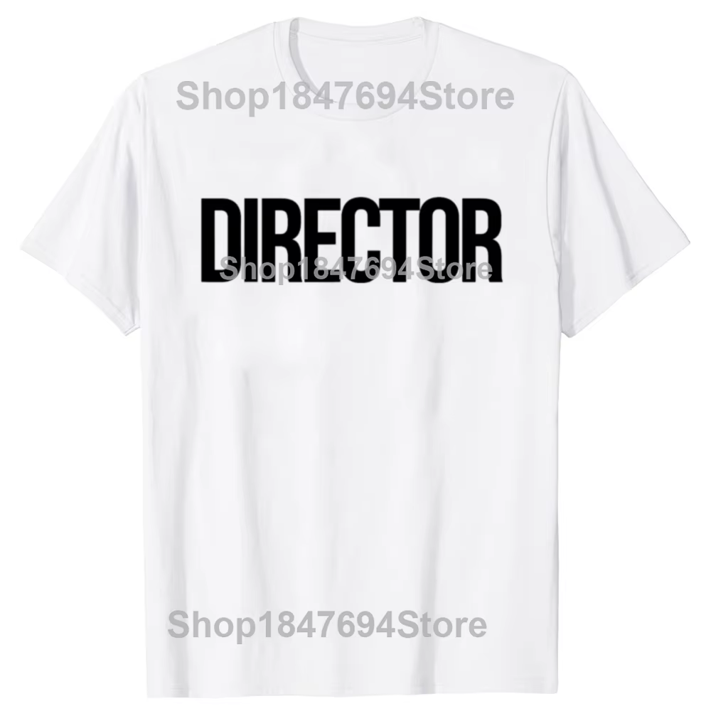 Drôle Vintage directeur cinquier équipage de Film graphique T-shirt hommes femmes Hip Hop surdimensi