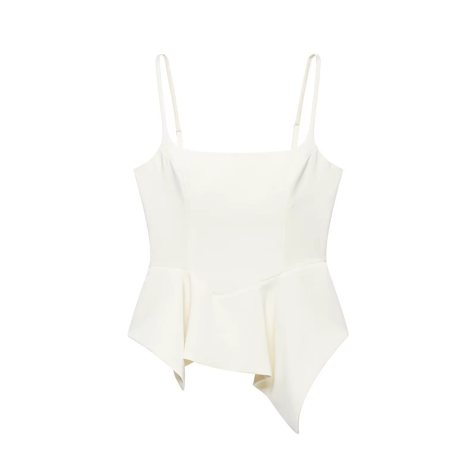 Nouveauté 2026 : Hauts Peplum pour femmes, style vacances d'été, sexy, dos nu, fines bretelles, cami