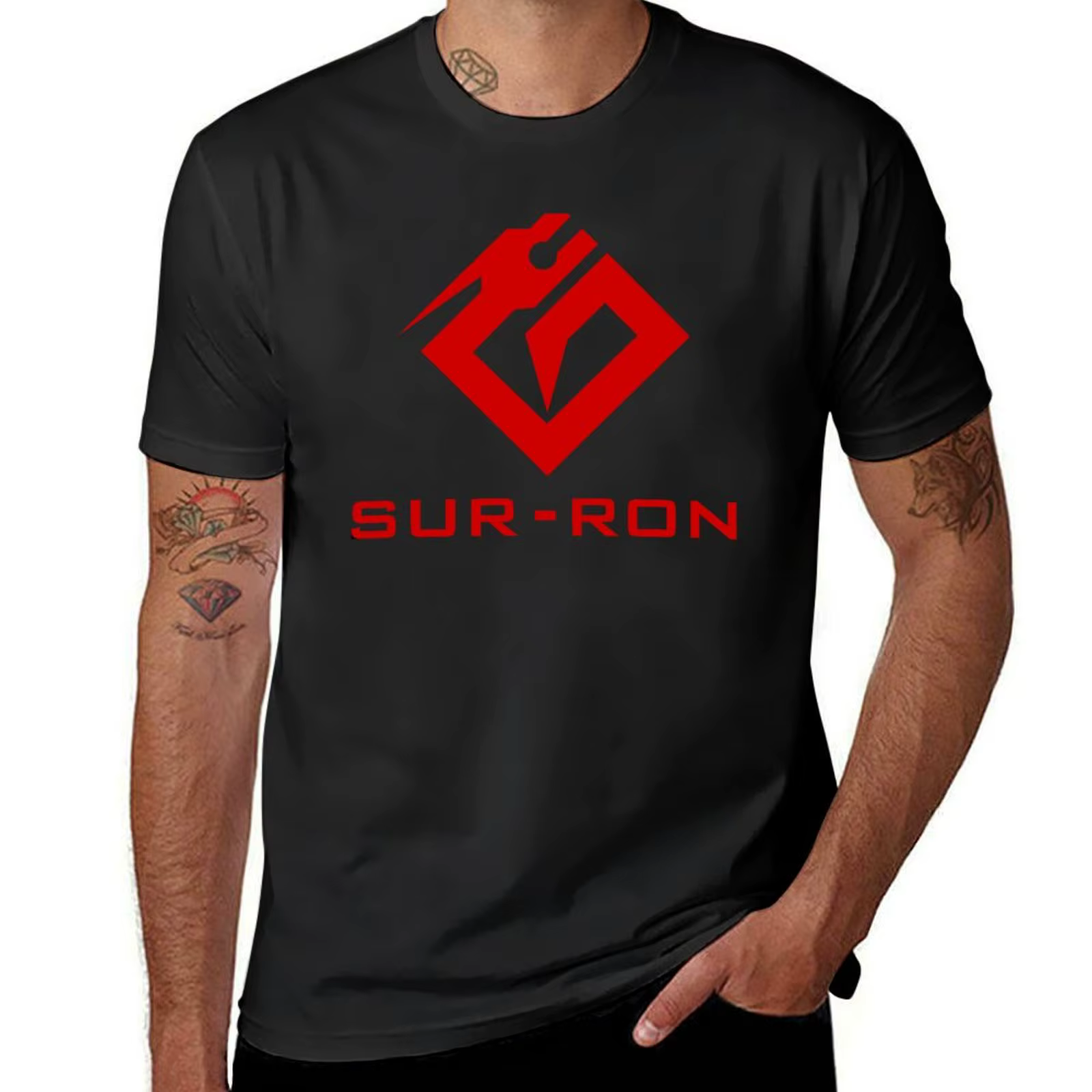 T-shirt graphique en coton à séchage rapide pour hommes, T-shirt rouge, Sur Ron 3, Économie de médic