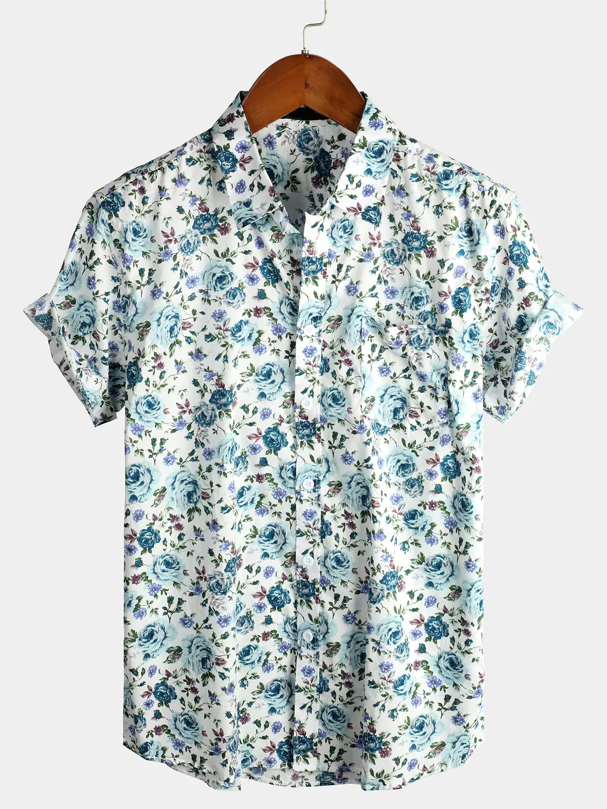 Hommes rayé décontracté vacances à manches courtes Orange été chemise boutonnée chemise hawaïenne ét