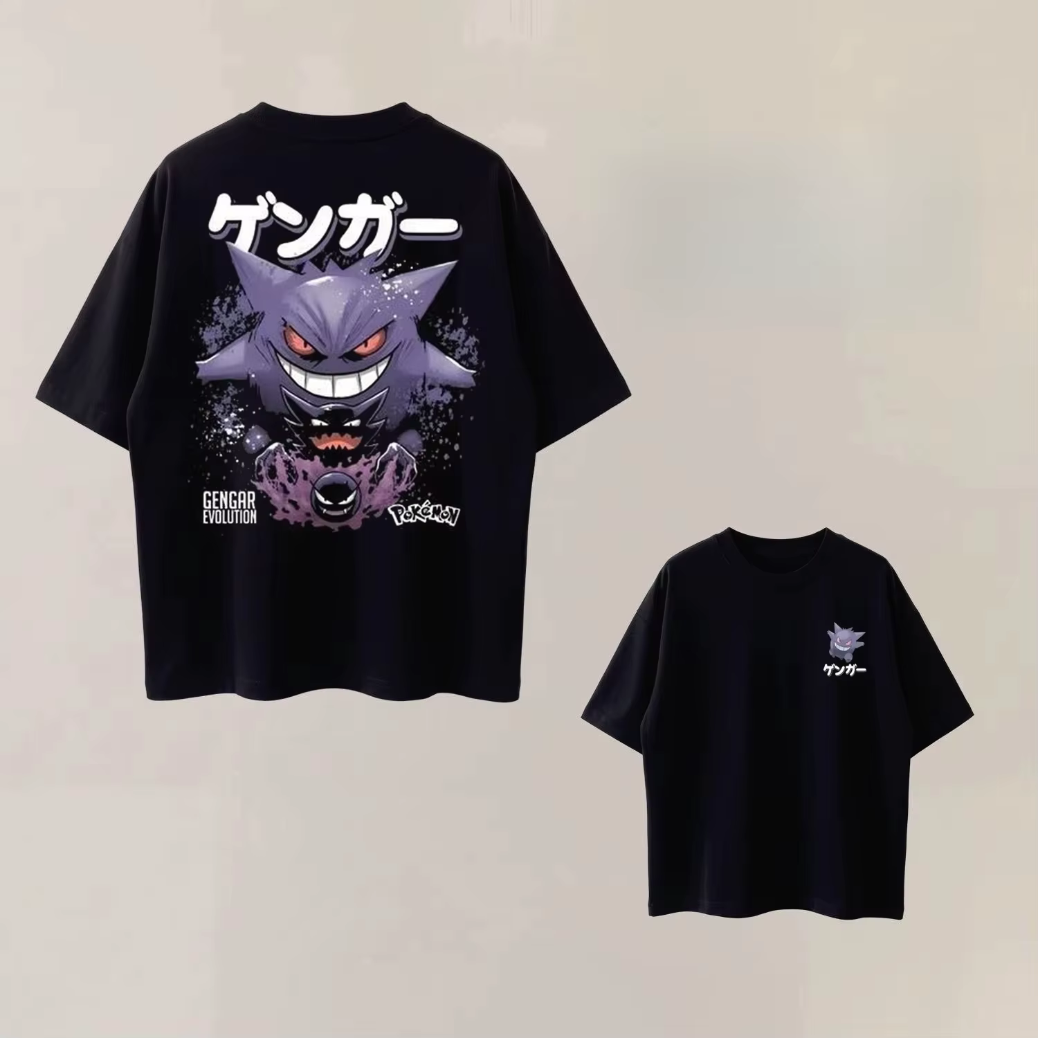 T-shirt graphique style japonais, imprimé dessin animé, été, ample, décontracté, streetwear, unisexe