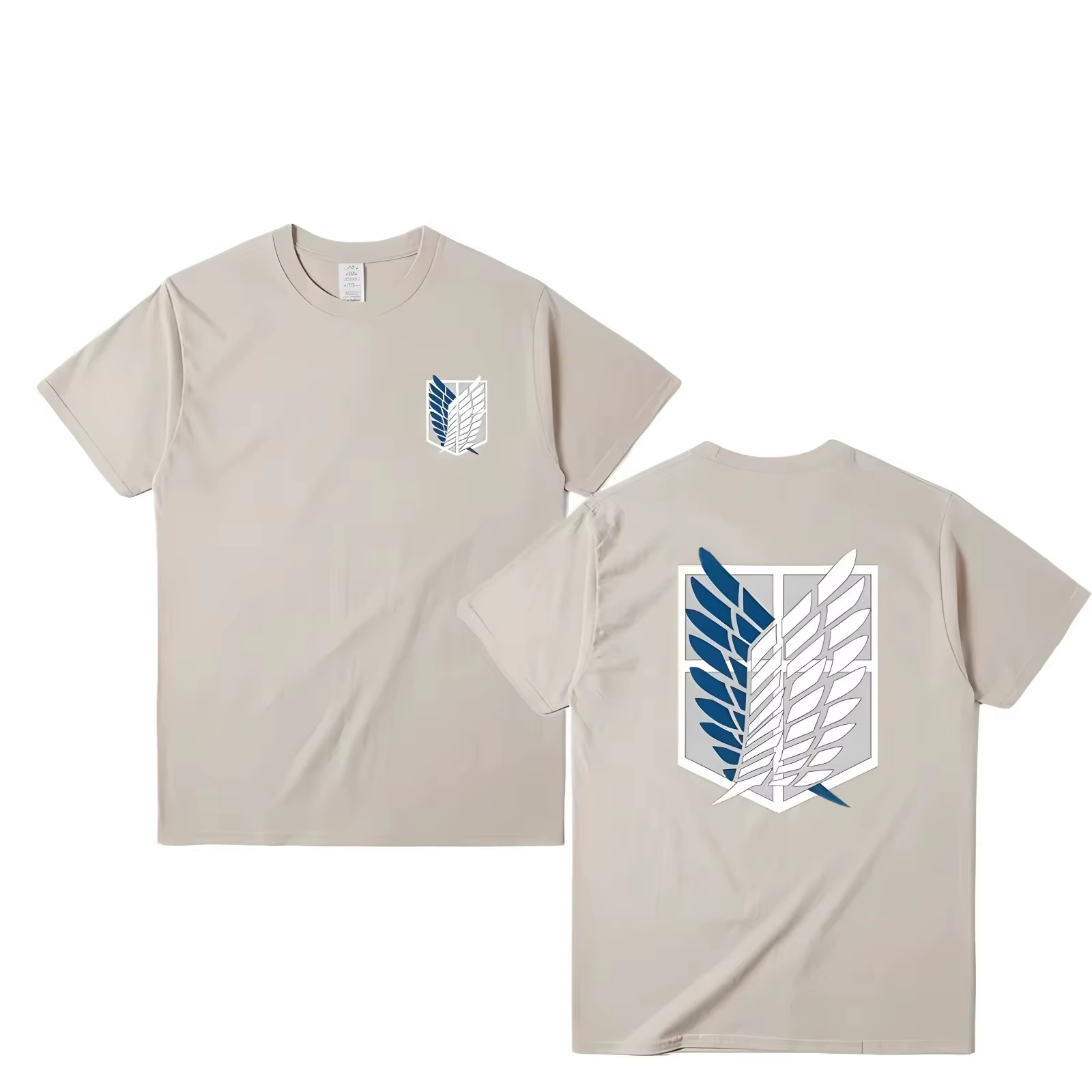 Attaque sur Titan T-shirt ailes de liberté à manches courtes Ackerman Mikasa Eren Jaeger hommes haut