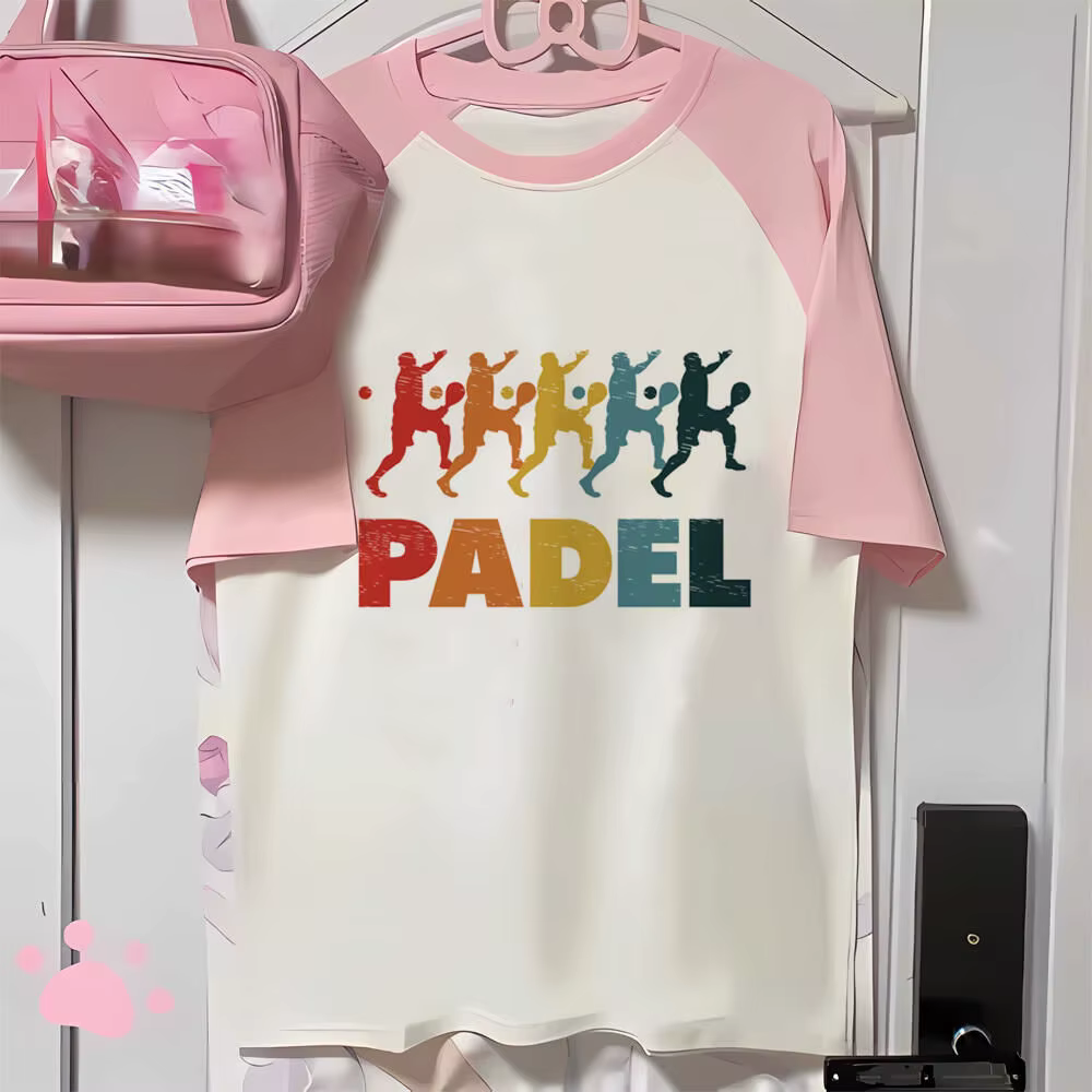 Padel t-shirt femmes années 80 à la mode coloré Grunge chemise kawaii respirant classique Punk Y2k h