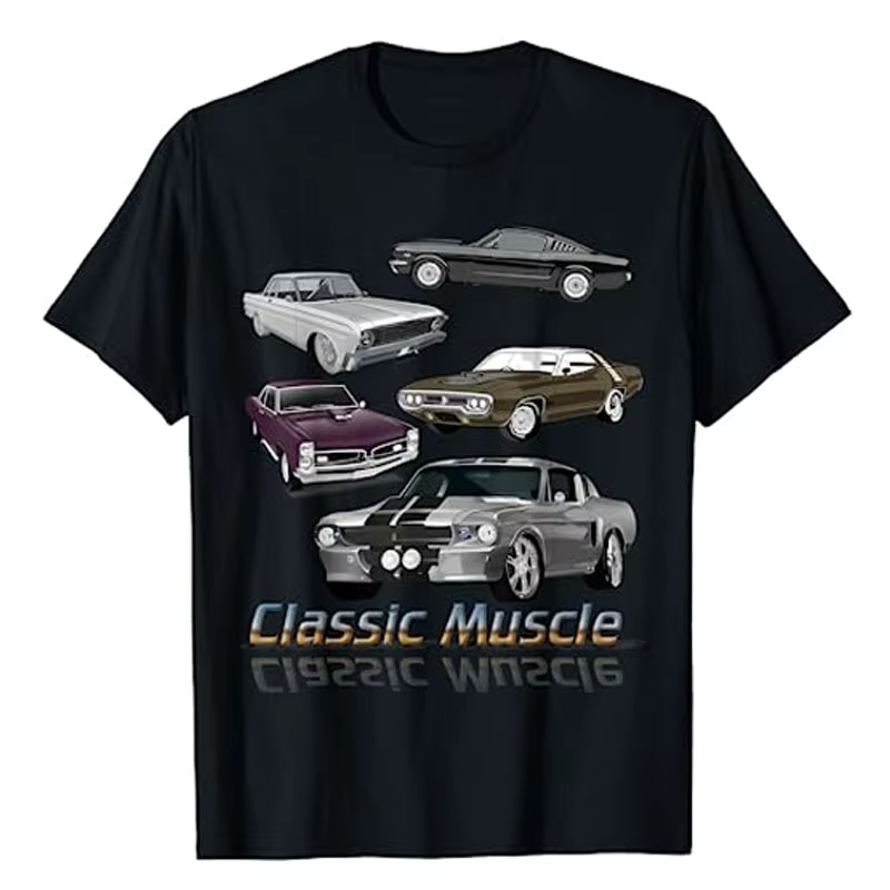 T-shirt fantaisie Muscle Cars, classique, américain, types de différence, t-shirt graphique, style r