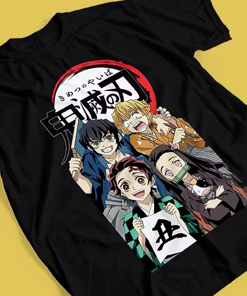 T-shirt imprimé Demon Slayer Anime Japonais pour hommes et femmes, haut de sport pour hommes, nouvel
