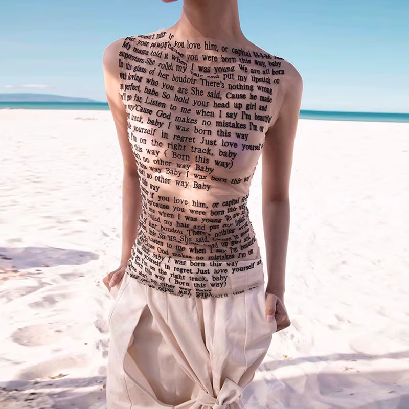 Haut à col rond en maille fibrprécieuse pour femme, haut décontracté mince, vêtements hipster, artic