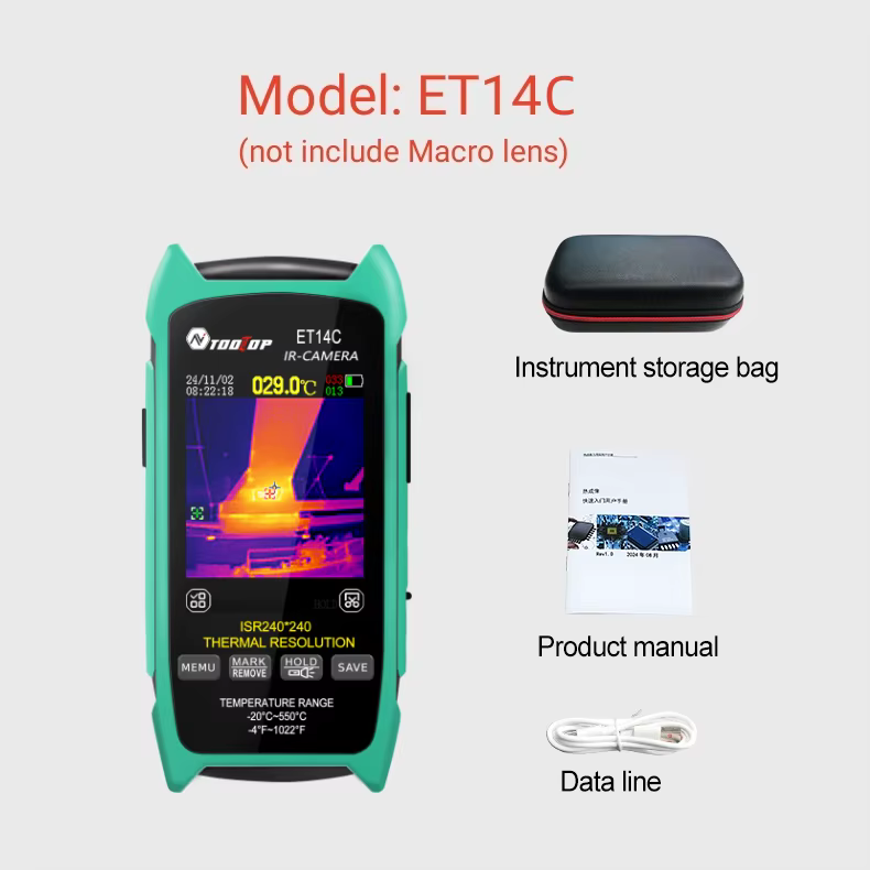TOOLTOP ET14C 2.8 pouces imageur thermique 25Hz caméra d'imagerie thermique domestique ISR240x240 th