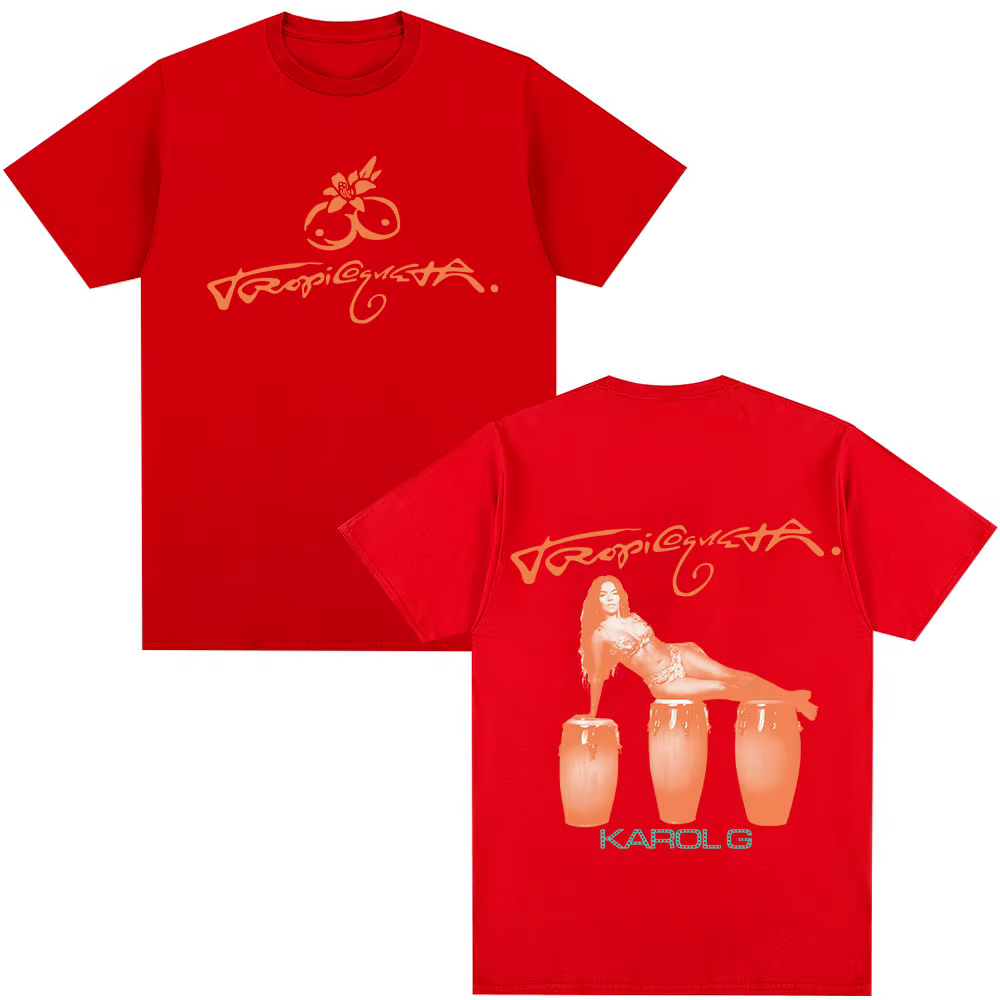 Karol G Tropicoqueta 2025 nouvel Album T-shirt hommes femmes vêtements Pop musique T-shirts décontra