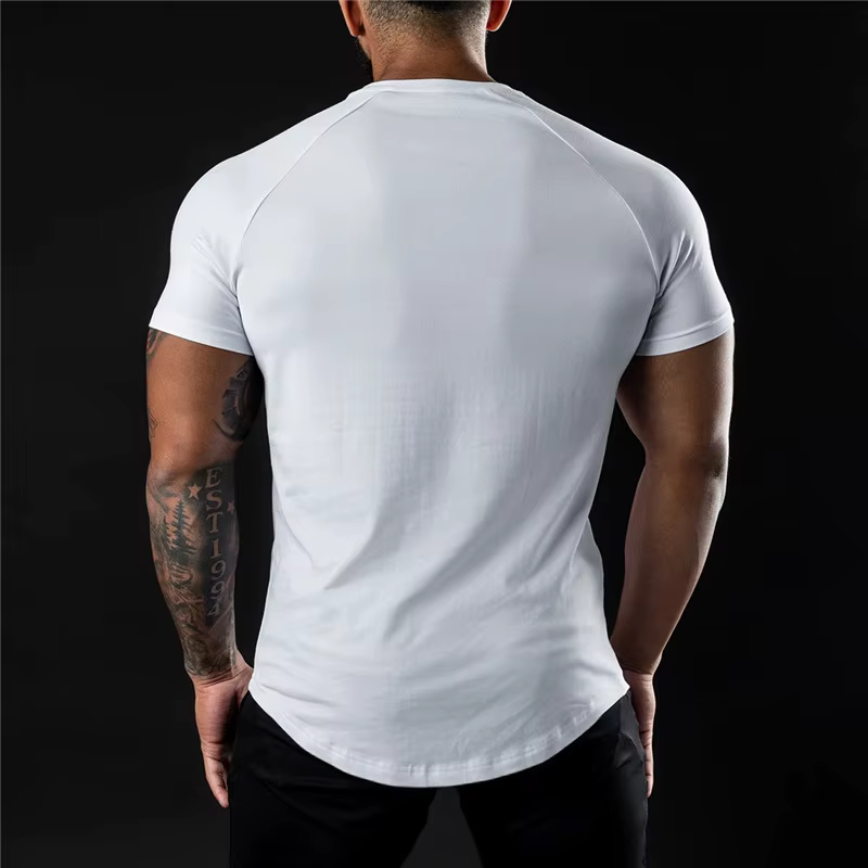T-shirt en coton été hommes athloisir entraînement à manches courtes Muscle Fitness T-shirt de haute