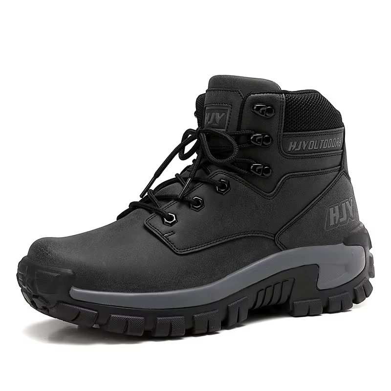 Gh-top cuir hommes bottes respirant désert bottes en plein air antidérapant randonnée hommes moto tr