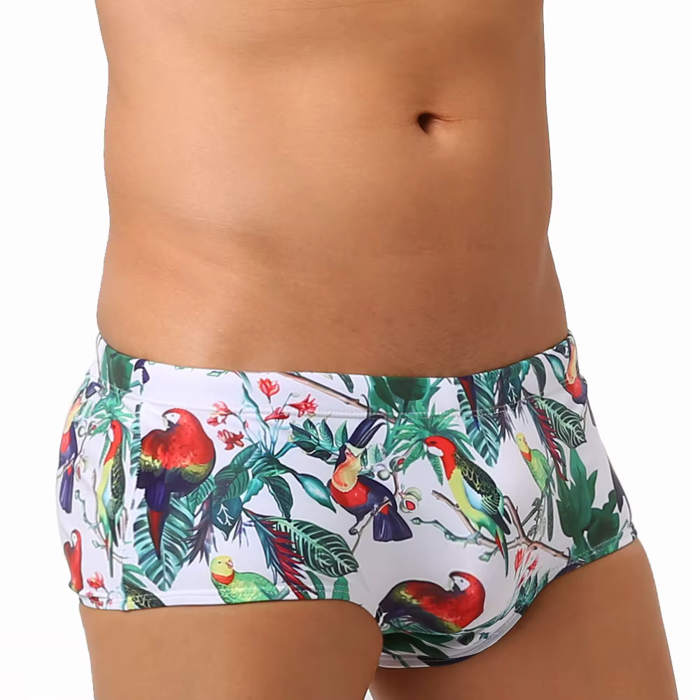 Nouveau maillot de bain pantalon marque homme pantalon de bain imprimé push-up Stretch doux Sexy pla