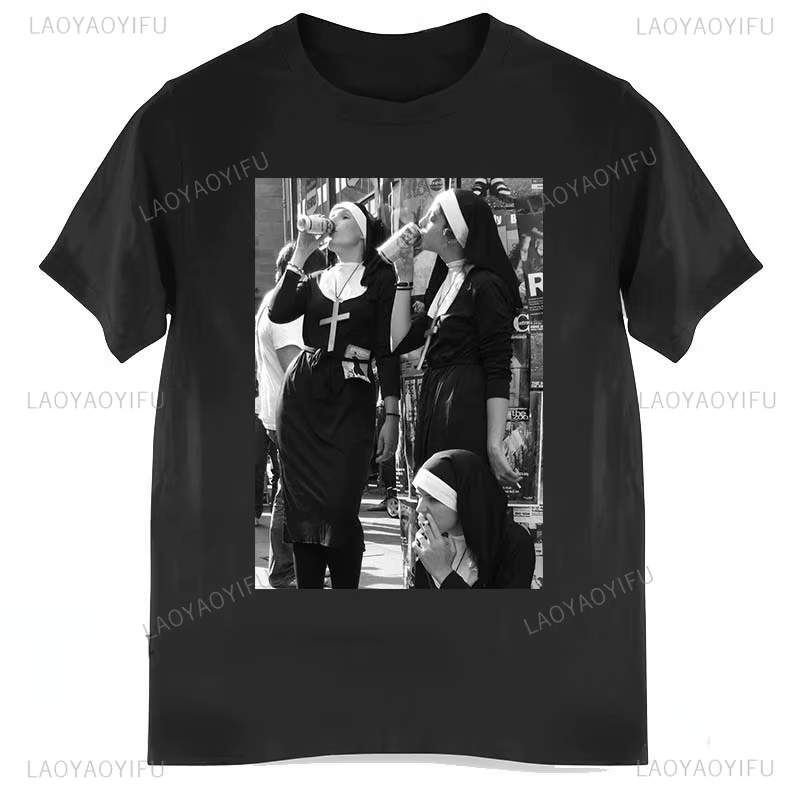 T-shirt en coton avec collier croisé pour hommes, chemise graphique sexy, mode de rue rétro, t-shirt