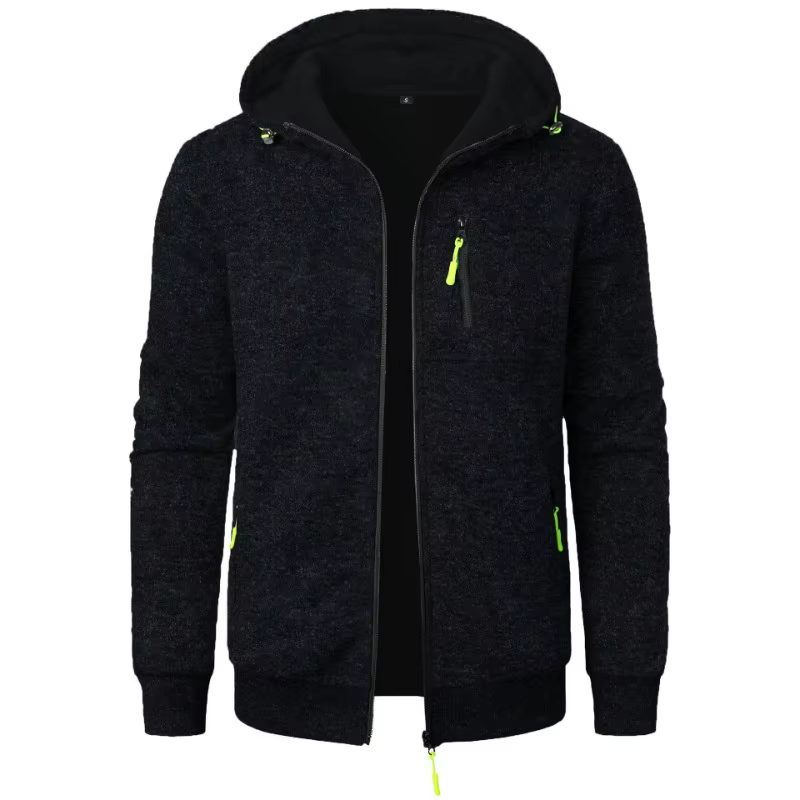 Sweat-shirt à manches longues pour homme, Streetwear, fermeture éclair, capuche, surdimensionné, cha