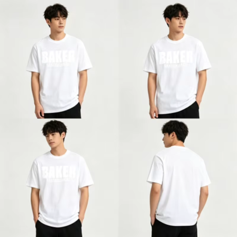 T-shirt avec logo Baker Skateboards pour hommes et femmes, en modal doux, décontracté, streetwear, s