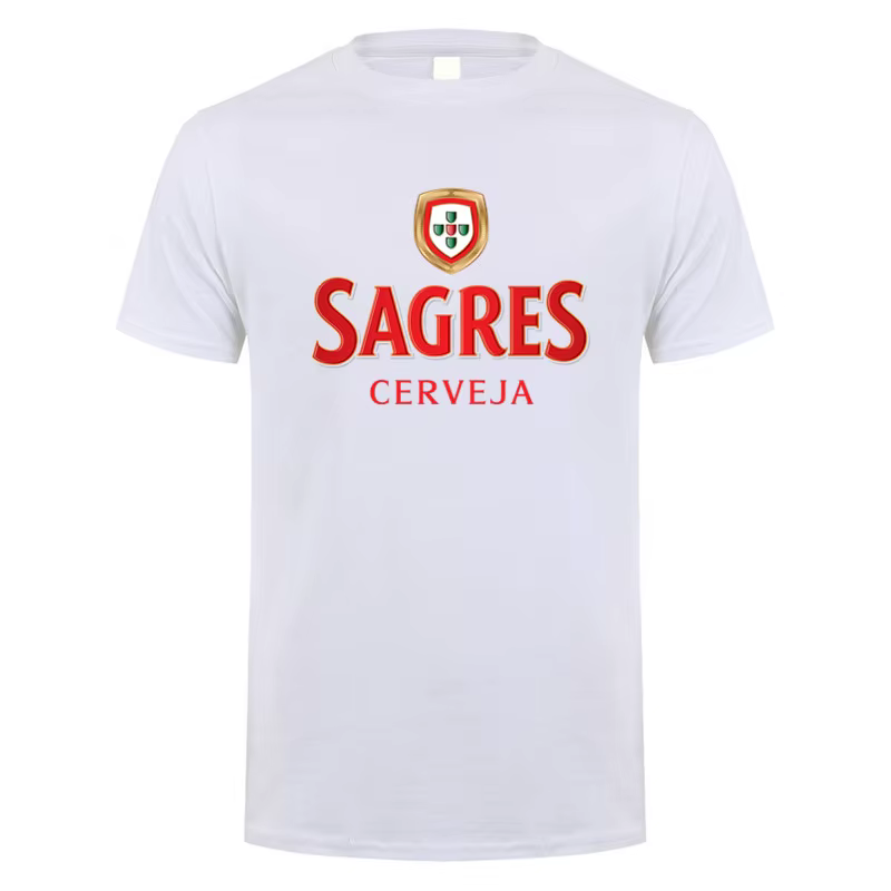 Sagres bière t-shirt hommes T-shirts décontractés été coton à manches courtes hommes dessus frais Sa
