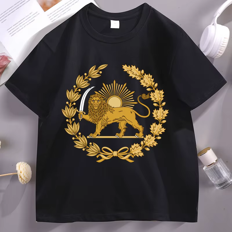 T-shirt Iran Lion et Soleil, fierté persane, t-shirt avec carte de l'Iran, vêtements iraniens unisex
