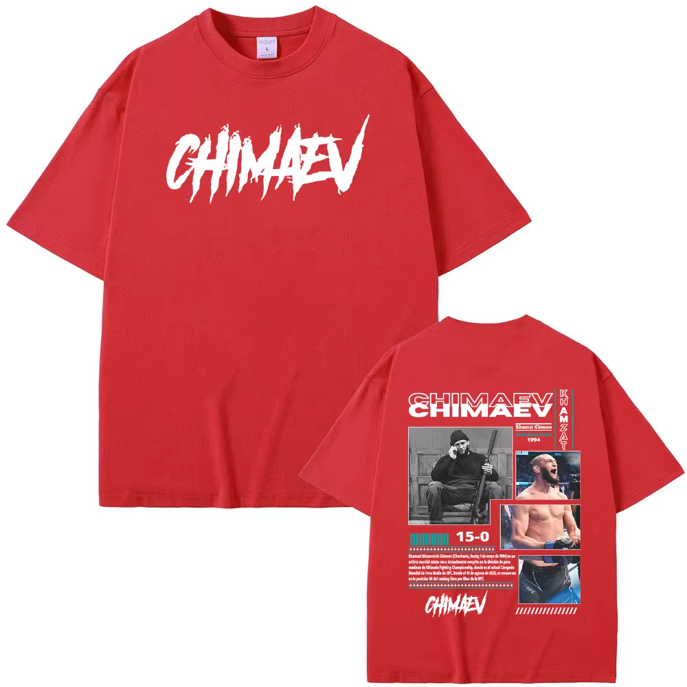 Khamzat Chimaev couverture graphique T-shirts hommes femmes mode d'été Hip Hop tendance T-shirts de 