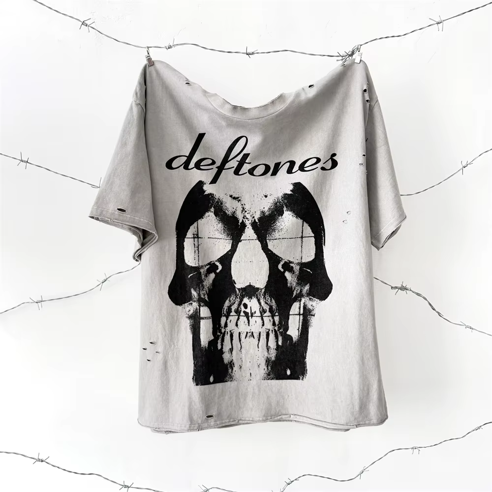 T-shirt Saint Skull Rose Lavé pour Hommes et Femmes – Qualité Supérieure