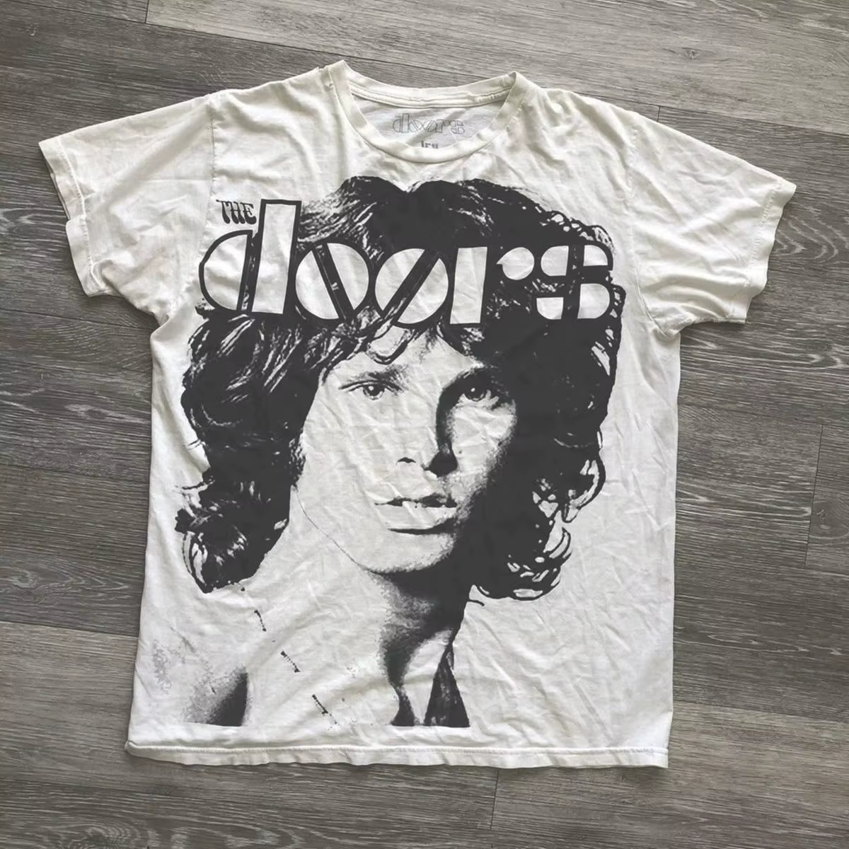 T-shirt Vintage The Doors imprimé en coton à manches courtes, décontracté pour hommes et femmes, T-s