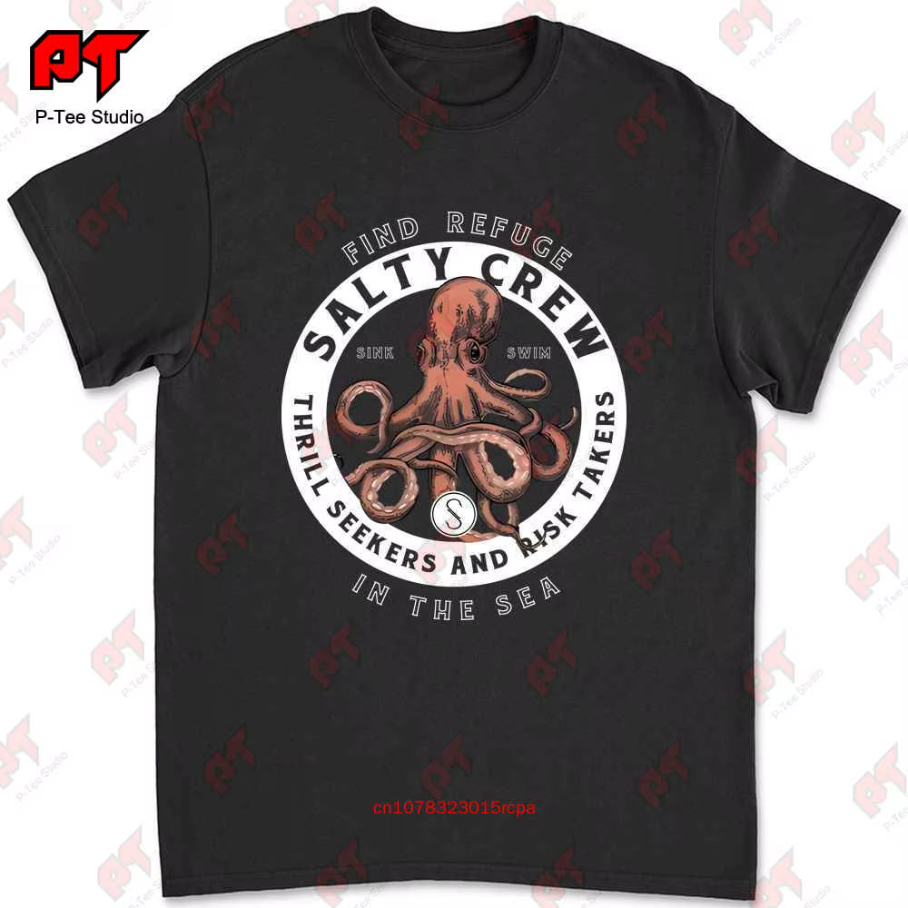 T-shirt Salty Crew Deep Reach pour garçons, noir, tout TANIYRN