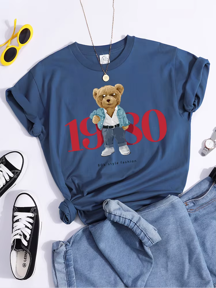 T-shirt d'été confortable, à la mode, Style 80'S, 1980