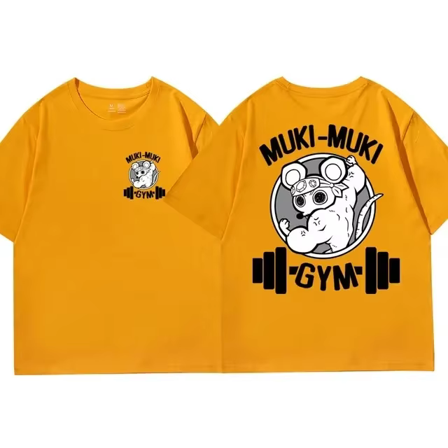 Anime démon Slayer Uzui Tengen imprimer T-shirts unisexe drôle Ninja souris Muki Muki Gym T-shirt so