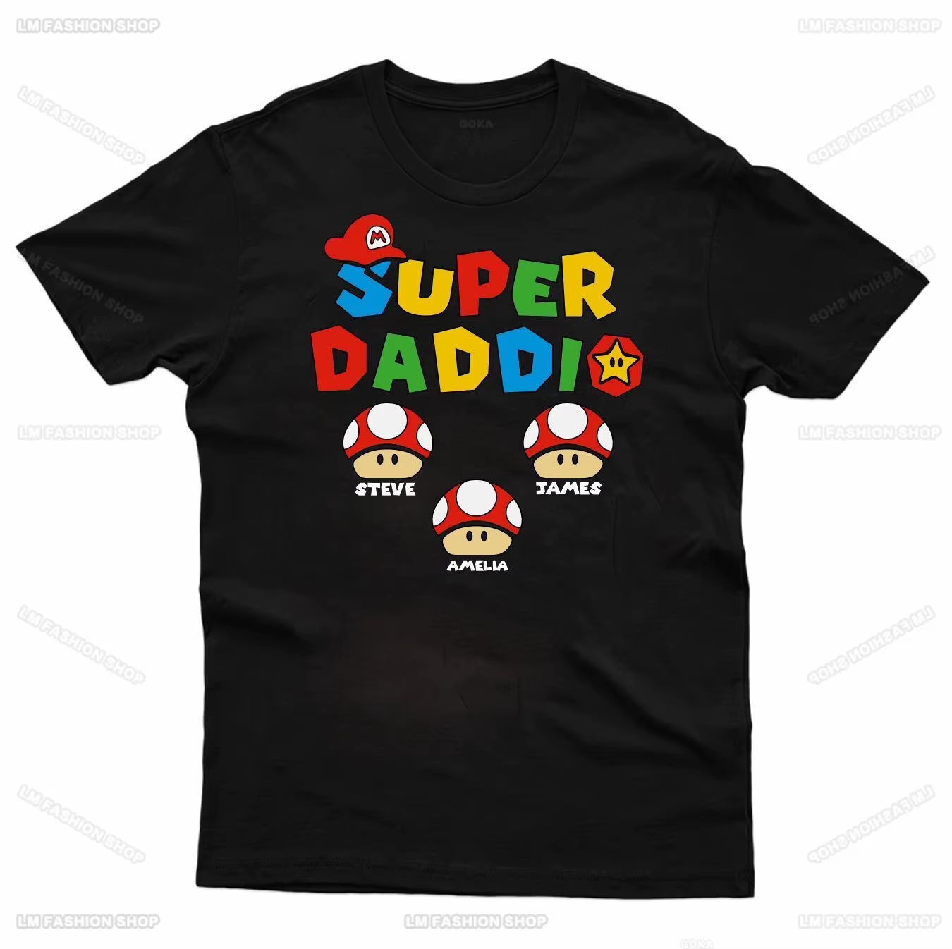 T-shirt personnalisé Super Daddio, cadeau pour la fête des pères, Noël, pour papa gamer, haut pour e