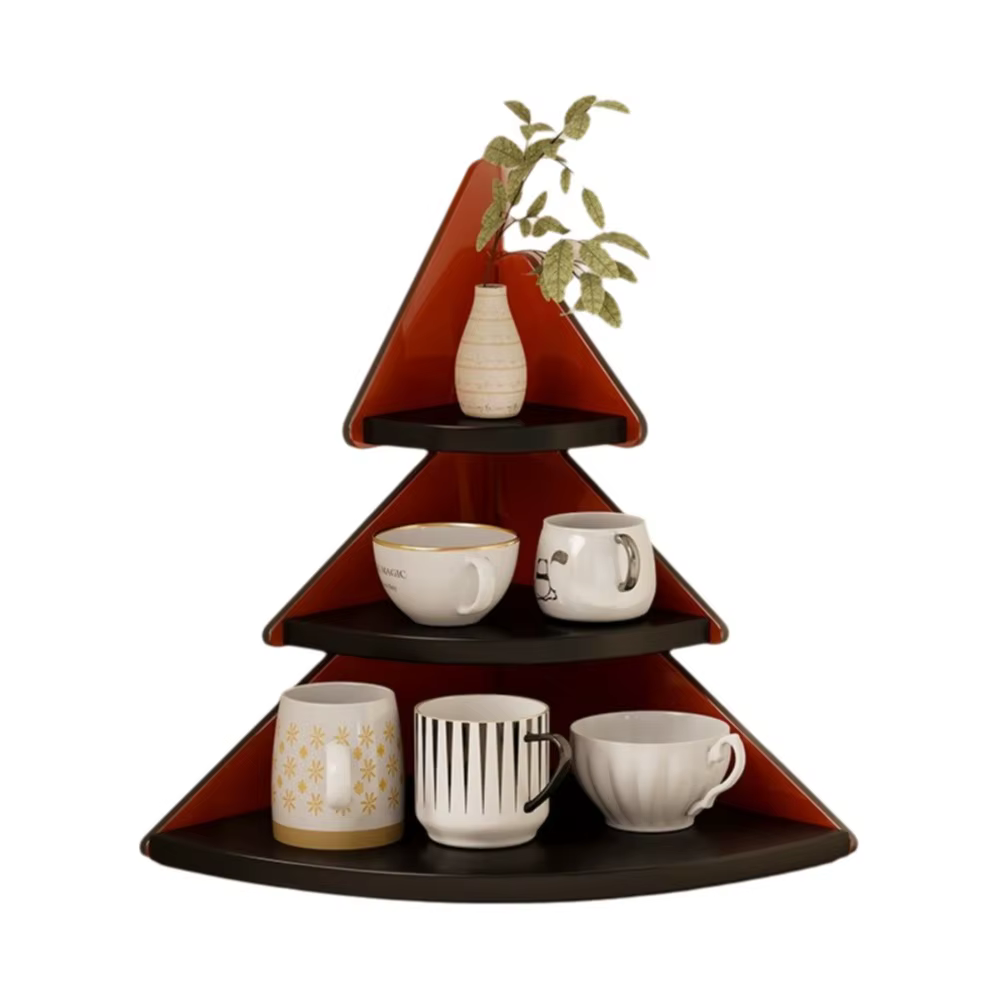 Étagère d'angle en acrylique pour table, présentoir en bois à 3 niveaux, support de rangement pour t
