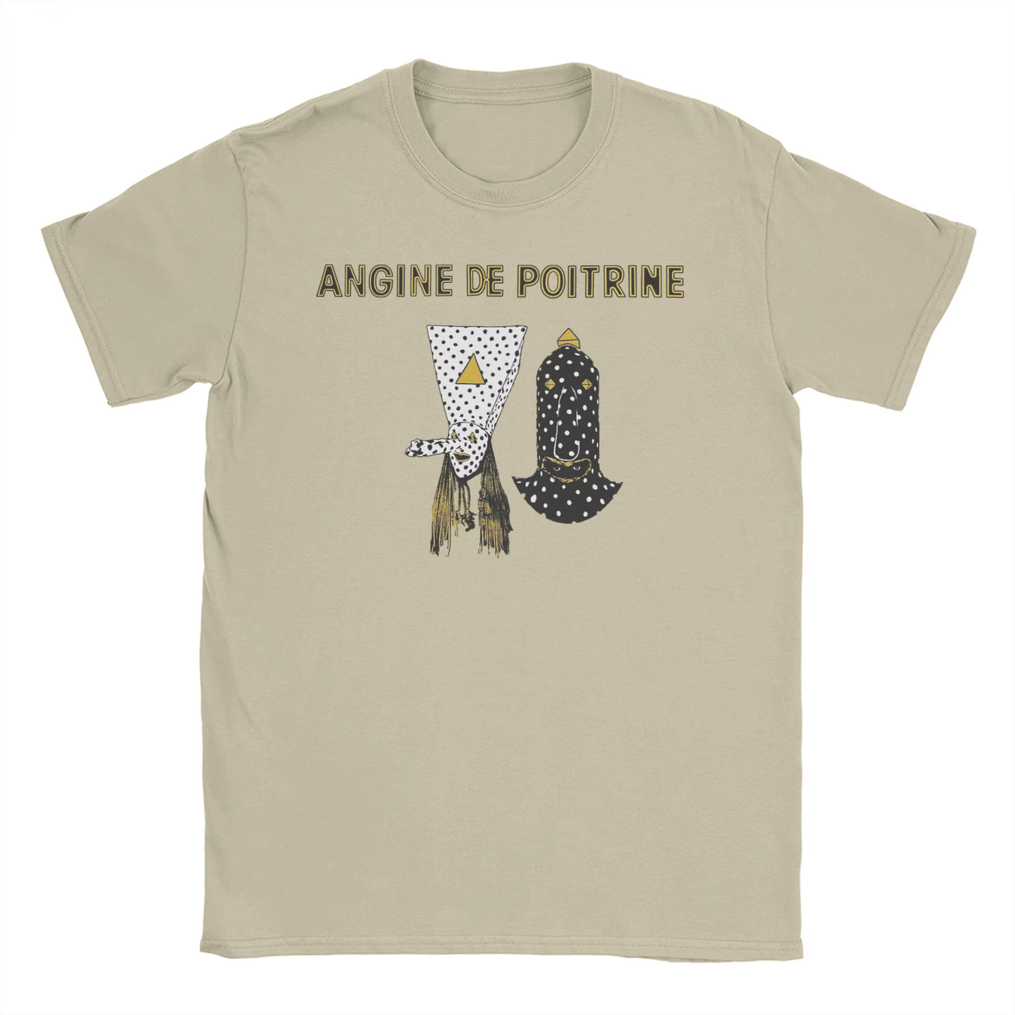 T-shirt imprimé Angine De Poitrine Rock Band pour hommes et femmes, en coton, vêtements à manches co