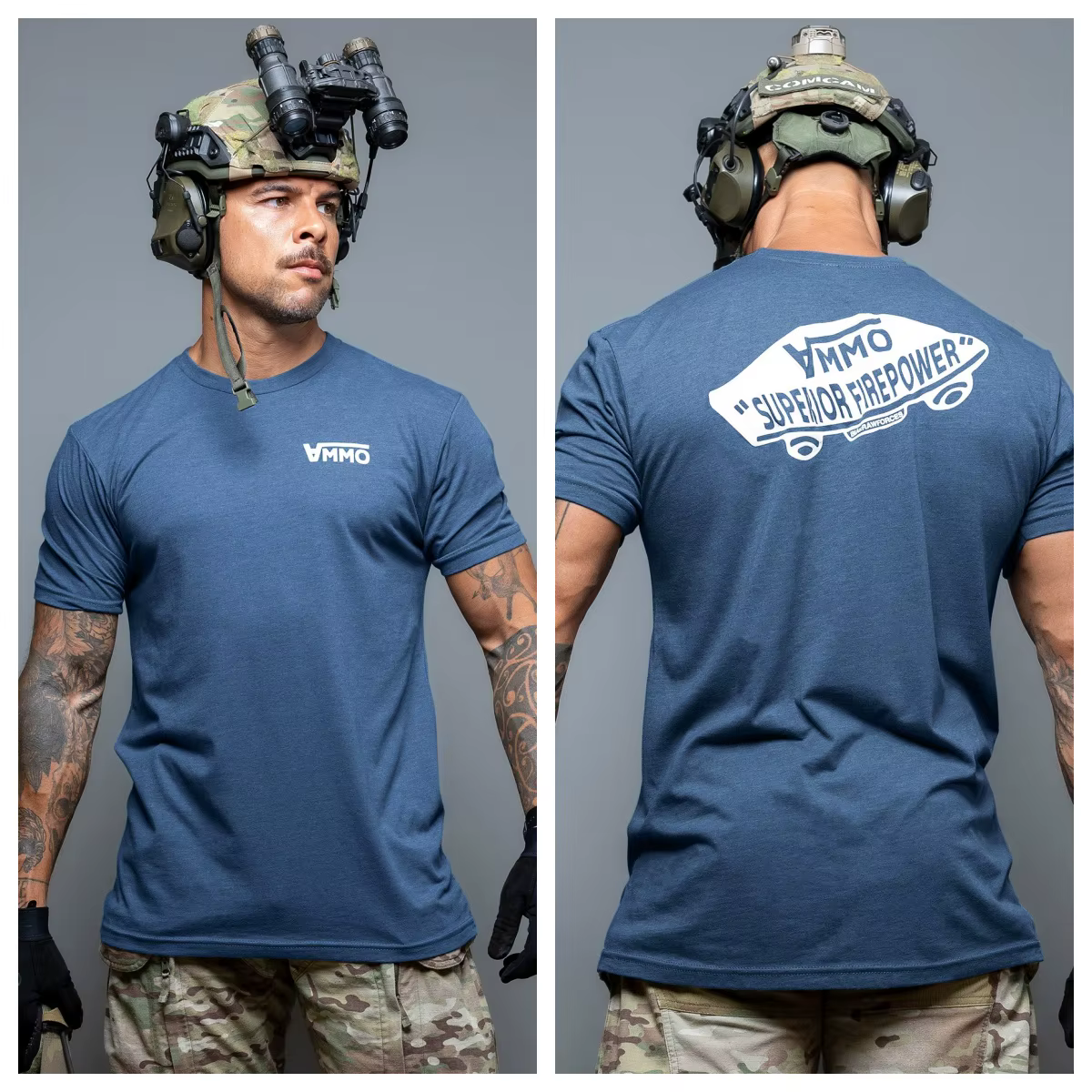 Nouveau T-shirt 2026 Ammo Superior Firepower - Convient pour les vêtements de sport en pur coton