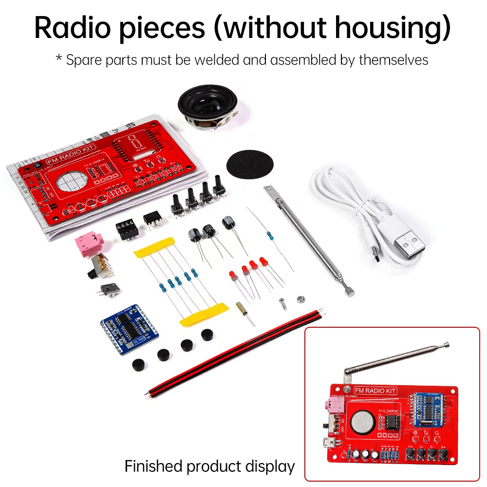 87-108MHZ FM Radio Kit de bricolage bricolage Radio FM Kit électronique pièces de pratique de soudag