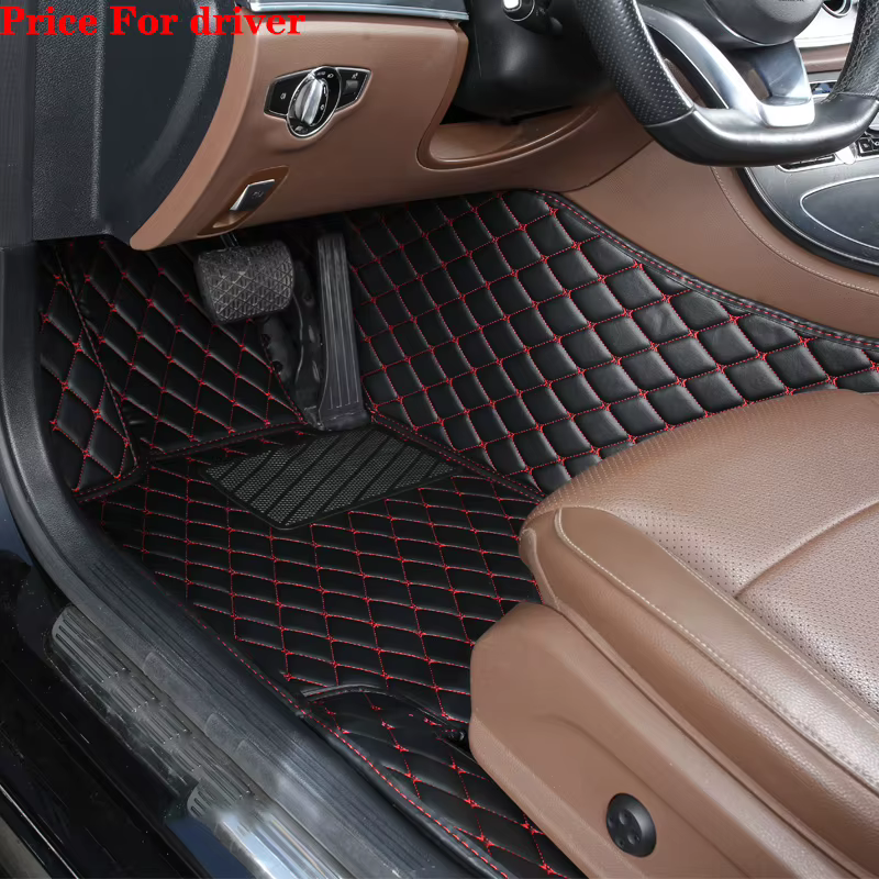 Tapis de sol de voiture en cuir pour Volkswagen Polo 6r 2019 2020 2021, pour hommes et femmes, diama