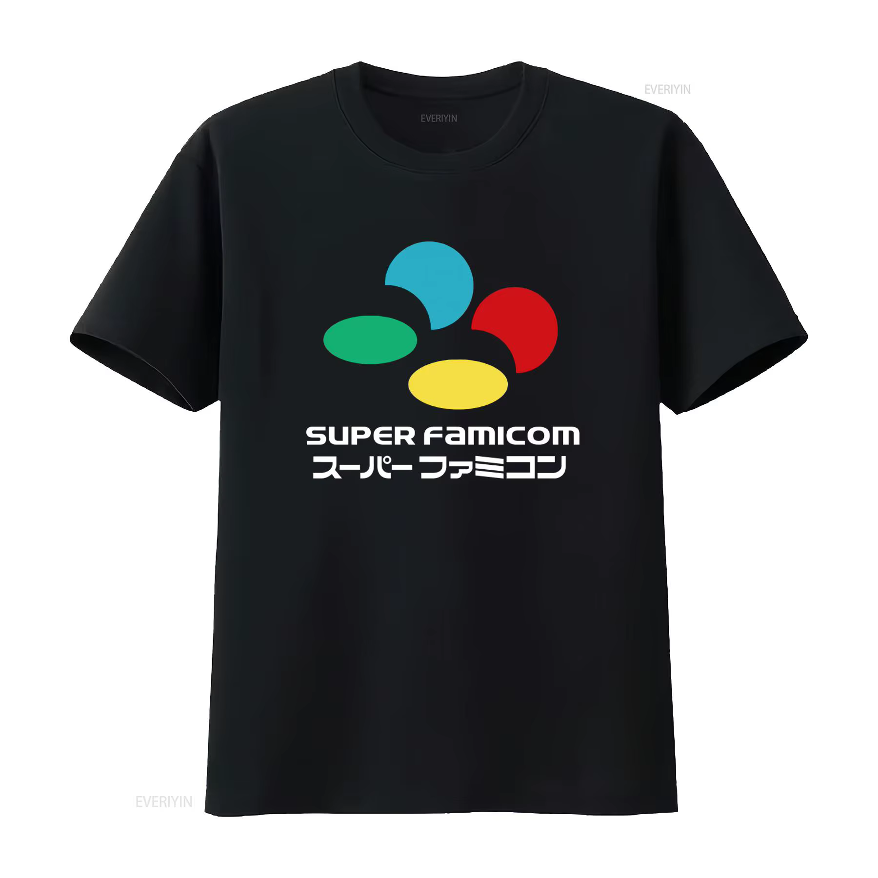 T-shirt inspiré de Super Famicom, design rétro gaming, streetwear décontracté, vintage, effet délavé